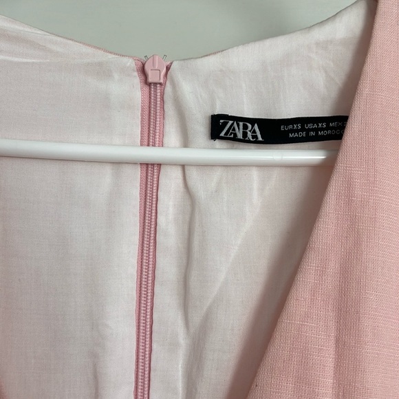 COPY - Zara Linen Pink Midi Dress - Picture 4 of 7
